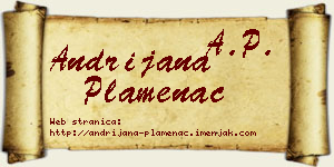 Andrijana Plamenac vizit kartica